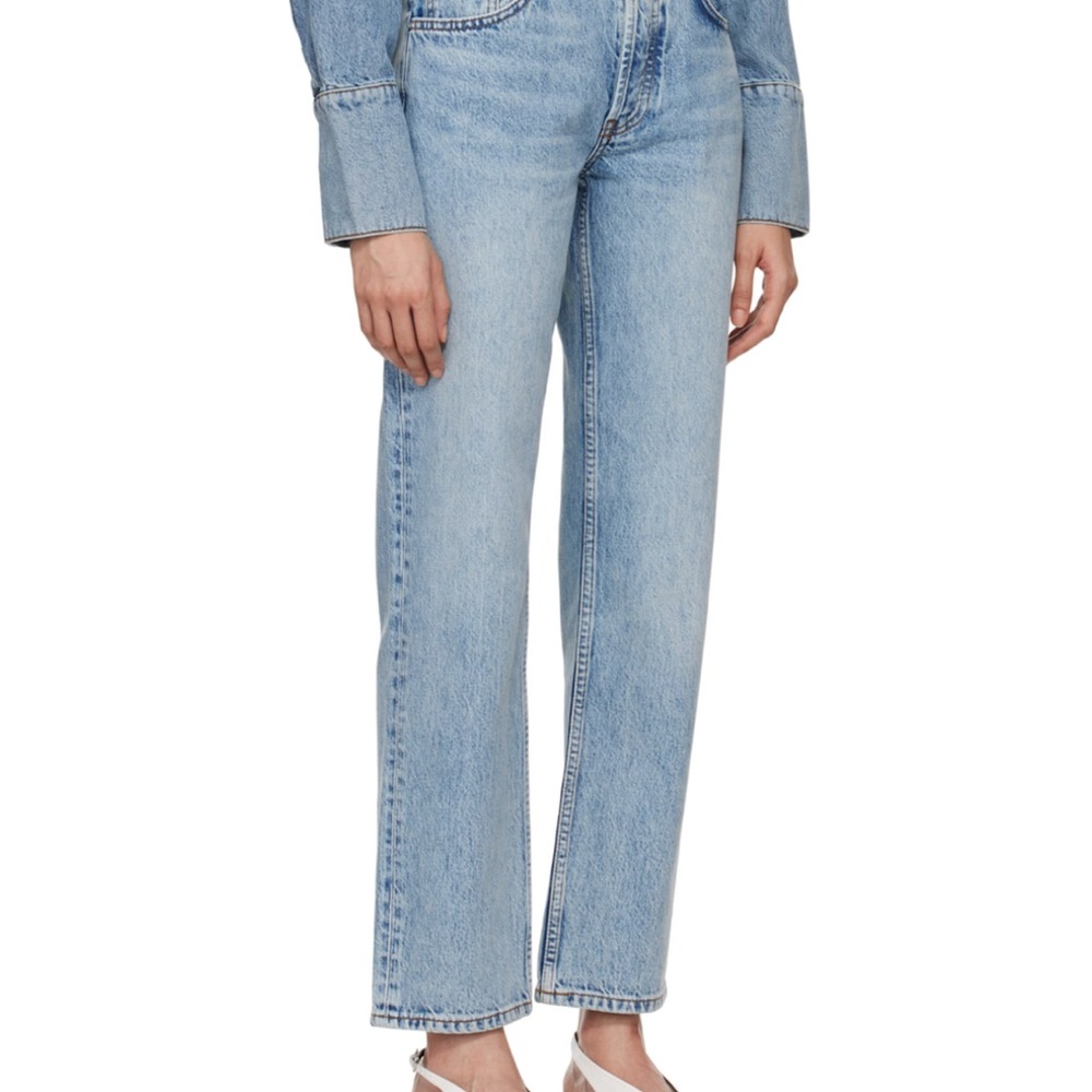 ANINE BING Benson High Rise Straight Jeans 24 - Picture 3 of 6